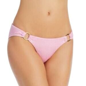 AQUA Ribbed Bikini Bottom Swimwear in Pink Size‎ Large NWT